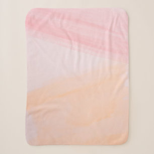 Pink and orange paints sherpa blanket