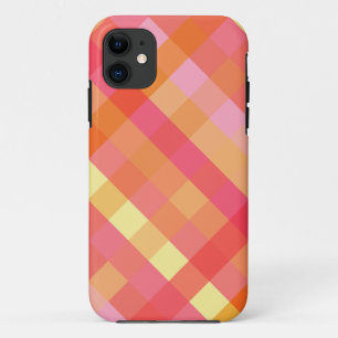 Pink and orange plaid Case-Mate iPhone case