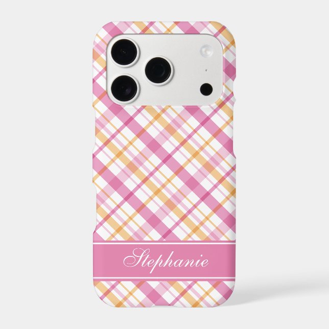 Pink and Orange Plaid Pattern (Back)