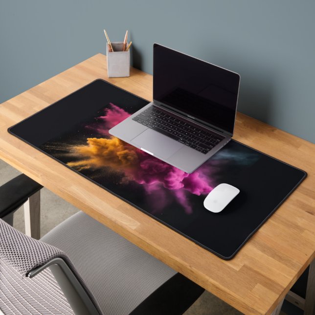 Pink and Orange Powder Blast Desk Mat (Office 2)