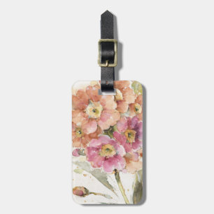Pink and Orange Primrose Luggage Tag