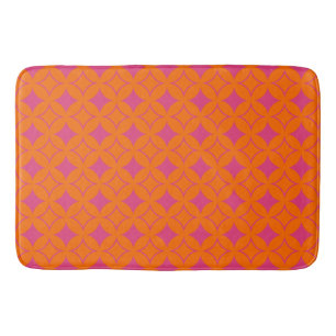 Pink and orange shippo bath mat