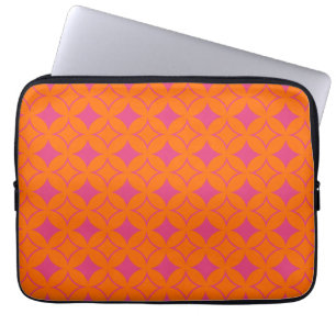 Pink and orange shippo laptop sleeve
