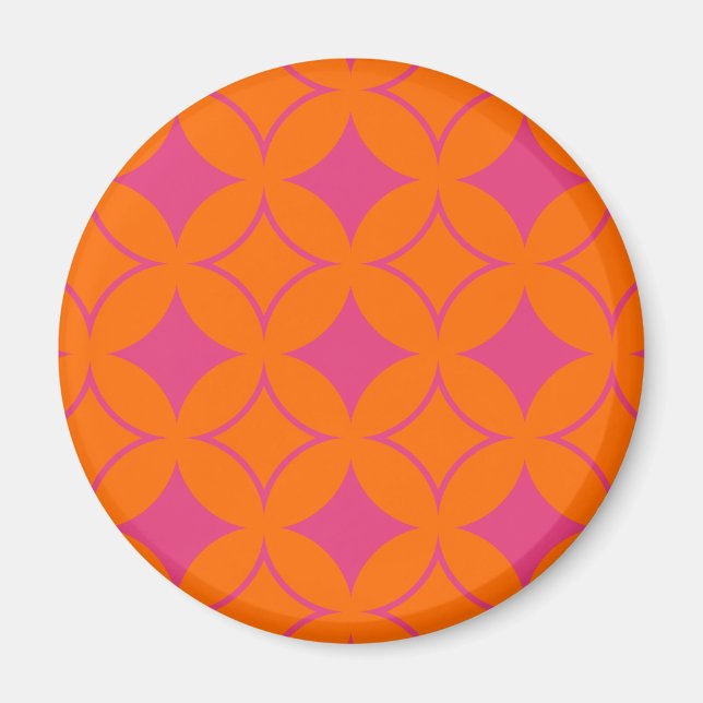 Pink and orange shippo magnet (Front)