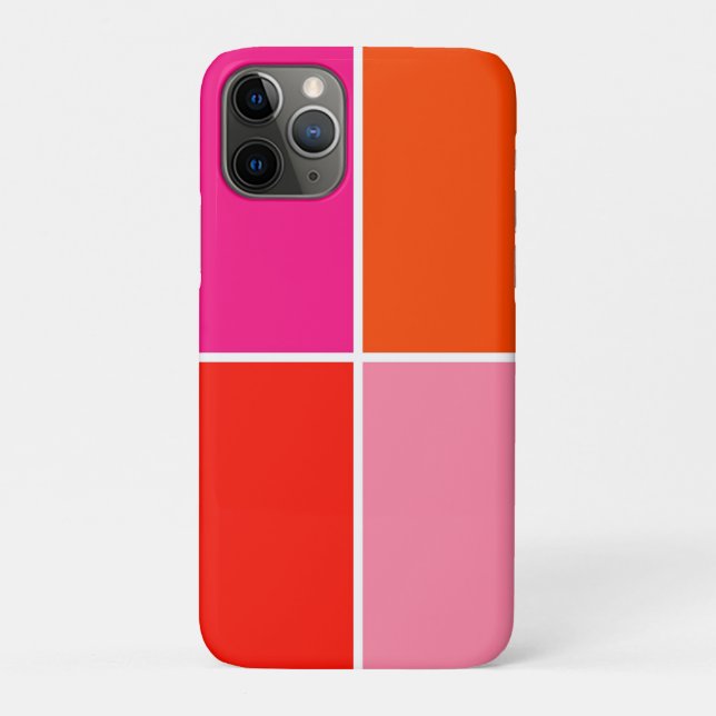 Pink and Orange Squares Case-Mate iPhone Case (Back)