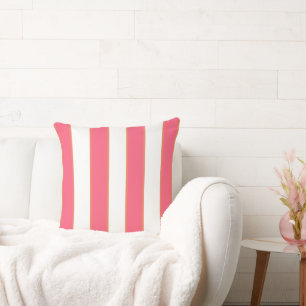 Pink and orange stripe  cushion