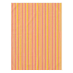 Pink and Orange Striped Pattern Tablecloth