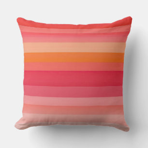 pink and orange stripes cushion