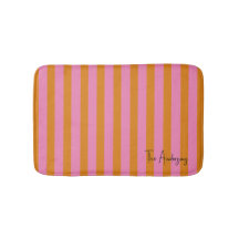 Pink and Orange Stripes Custom Name 