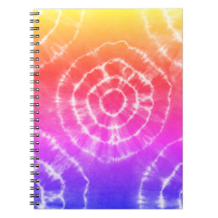 Pink and orange trendy tie-dye pattern notebook