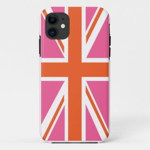 Pink and Orange Union Flag Case-Mate iPhone Case