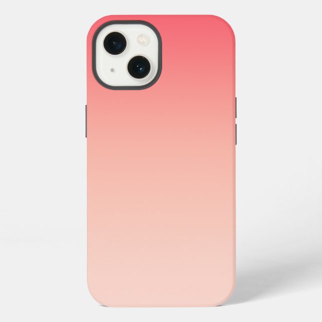 Pink and peach gradient background iPhone case (Back)