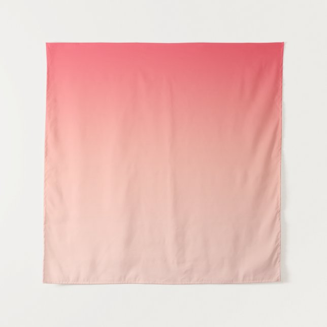 Pink and peach gradient background tapestry (Front)