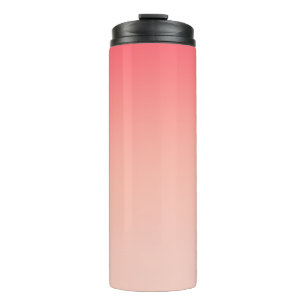 Pink and peach gradient background thermal tumbler