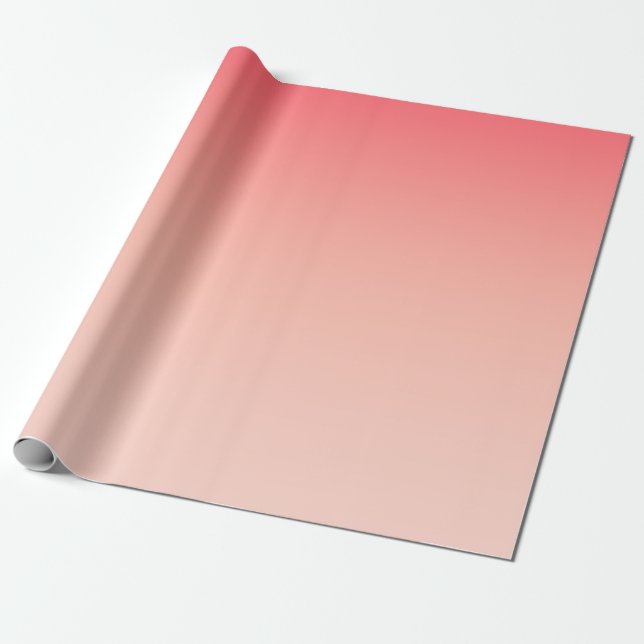 Pink and peach gradient background wrapping paper (Unrolled)