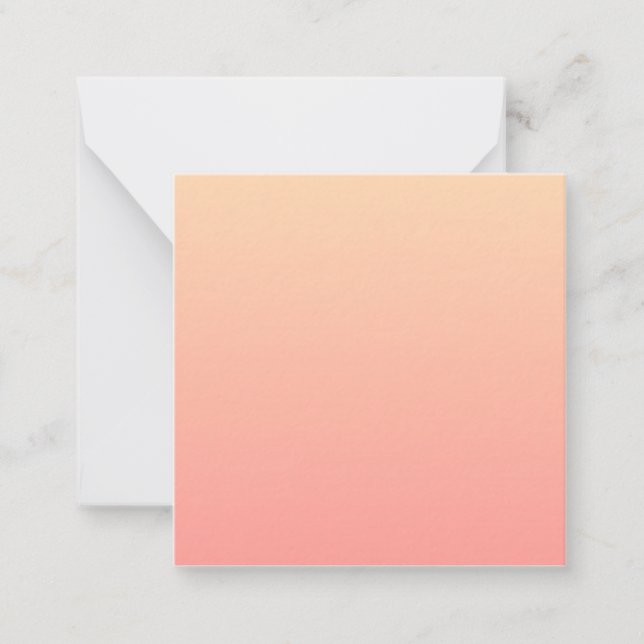Pink and Peach Gradient Card (Front)