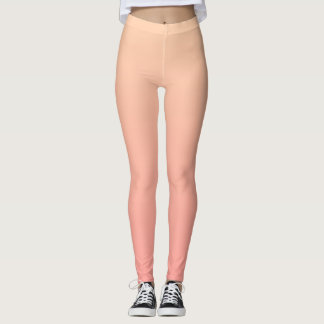 Pink and Peach Gradient Leggings