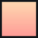 Pink and Peach Gradient Poster<br><div class="desc">A gradient of pink and peach tones.</div>