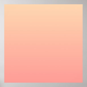 Pink and Peach Gradient Poster