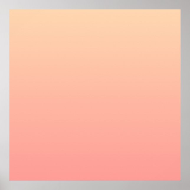 Pink and Peach Gradient Poster (Front)