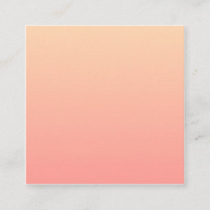 Pink and Peach Gradient Square Business Card