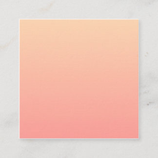 Pink and Peach Gradient Square Business Card