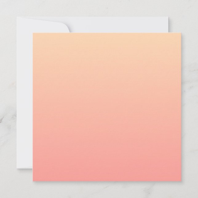 Pink and Peach Gradient Thank You Card (Front)