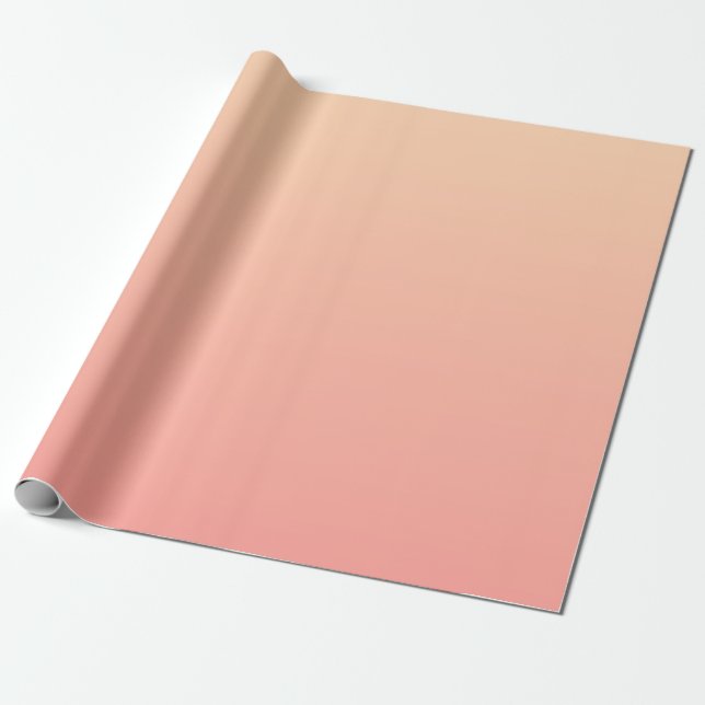 Pink and Peach Gradient Wrapping Paper (Unrolled)