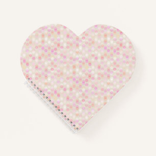 Pink and peach polka dots notebook