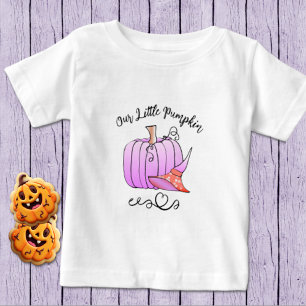Pink and Peach Pumpkin Baby T-Shirt