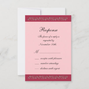 Pink and Pearls RSVP Card
