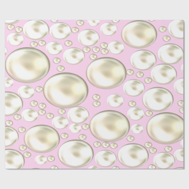 Pink and Pearls Wrapping Paper (Flat)