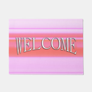 Pink and Pinker Stripe Design Doormat