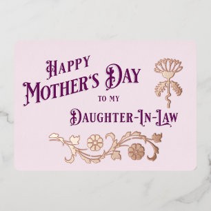 Pink and Plum Mother's Day to Daughter In Law