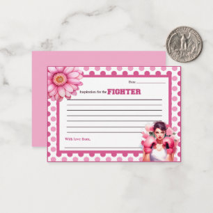 Pink and Pretty Floral Breast Cancer Advice Card