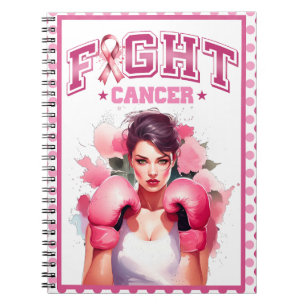 Pink and Pretty Floral Breast Cancer Notebook