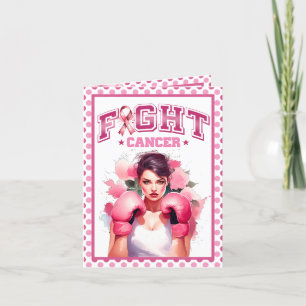 Pink and Pretty Floral Breast Cancer Thank You Card