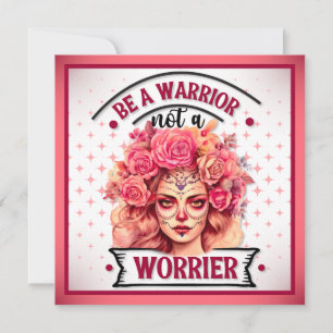 Pink and Pretty Sugar Skull  Holiday Card