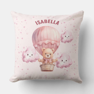 Pink and Pretty Teddy Bear Baby Girl Cushion