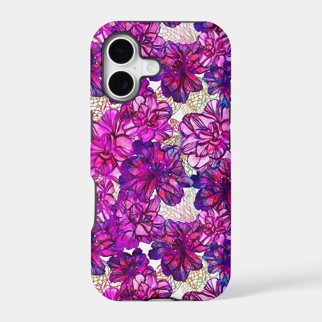 Pink And Purple Abstract Flowers Pattern (Back)