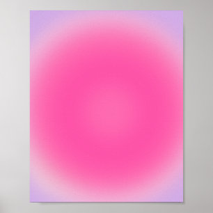 Pink And Purple Aura Gradient Poster