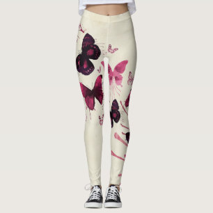 Pink and purple butterfly Leggings