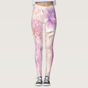 Pink and Purple Carnations, Relaxing Leggings
