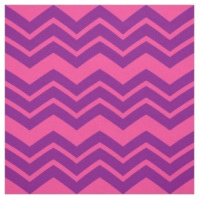 Pink and Purple Chevron Pattern Design  Fabric (Swatch)