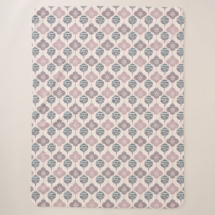 Pink and Purple Christmas Ornament Sherpa Blanket