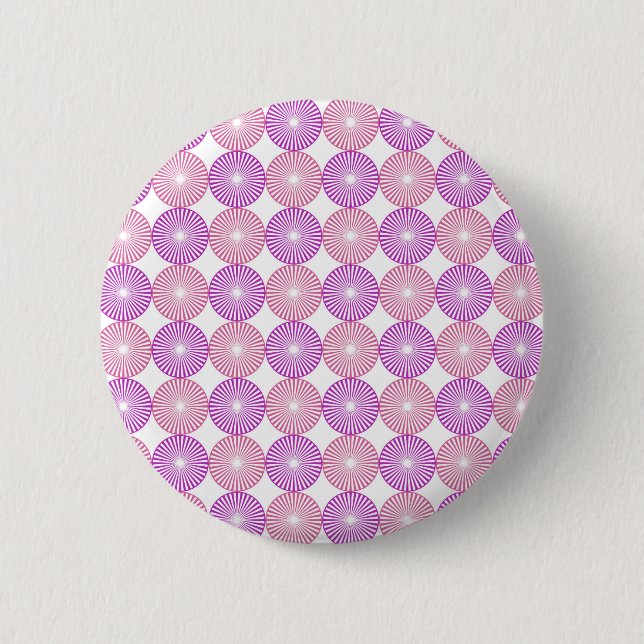 Pink and purple circles pattern 6 cm round badge (Front)