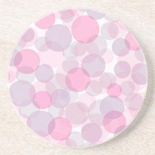 Pink and purple circles pattern coaster