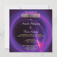 Pink and Purple Circular Abstract Wedding