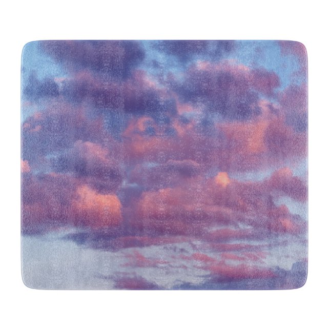 Pink and Purple Clouds Cutting Board (Front)