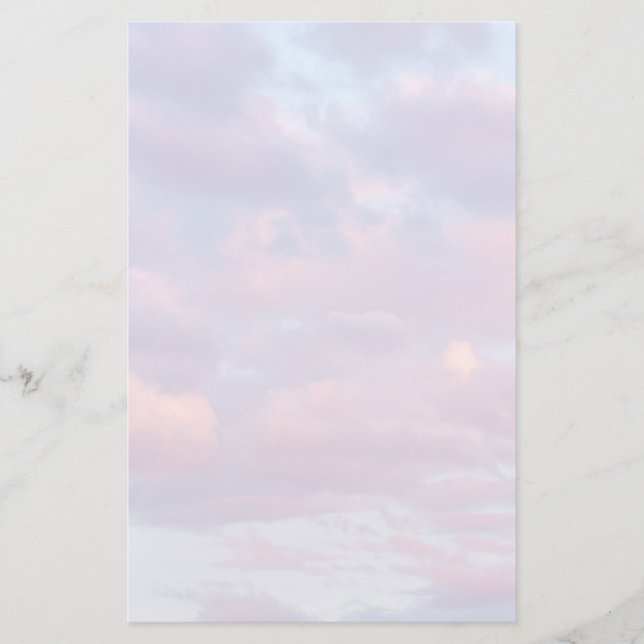 Pink and Purple Clouds Stationery (Front)